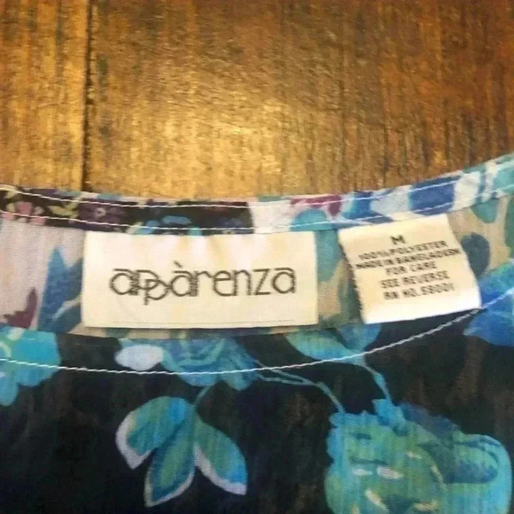 Apparenza | Sheer Floral and Animal Print Long Sleeve Blouse - Picture 3 of 6